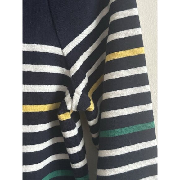 TALBOTS Petite Authentic Talbots Shirt Brigitte Blue Green Stripes Thick Cotton - Picture 4 of 9